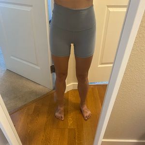 Lululemon 4 inch spandex shorts, size 6, light blue